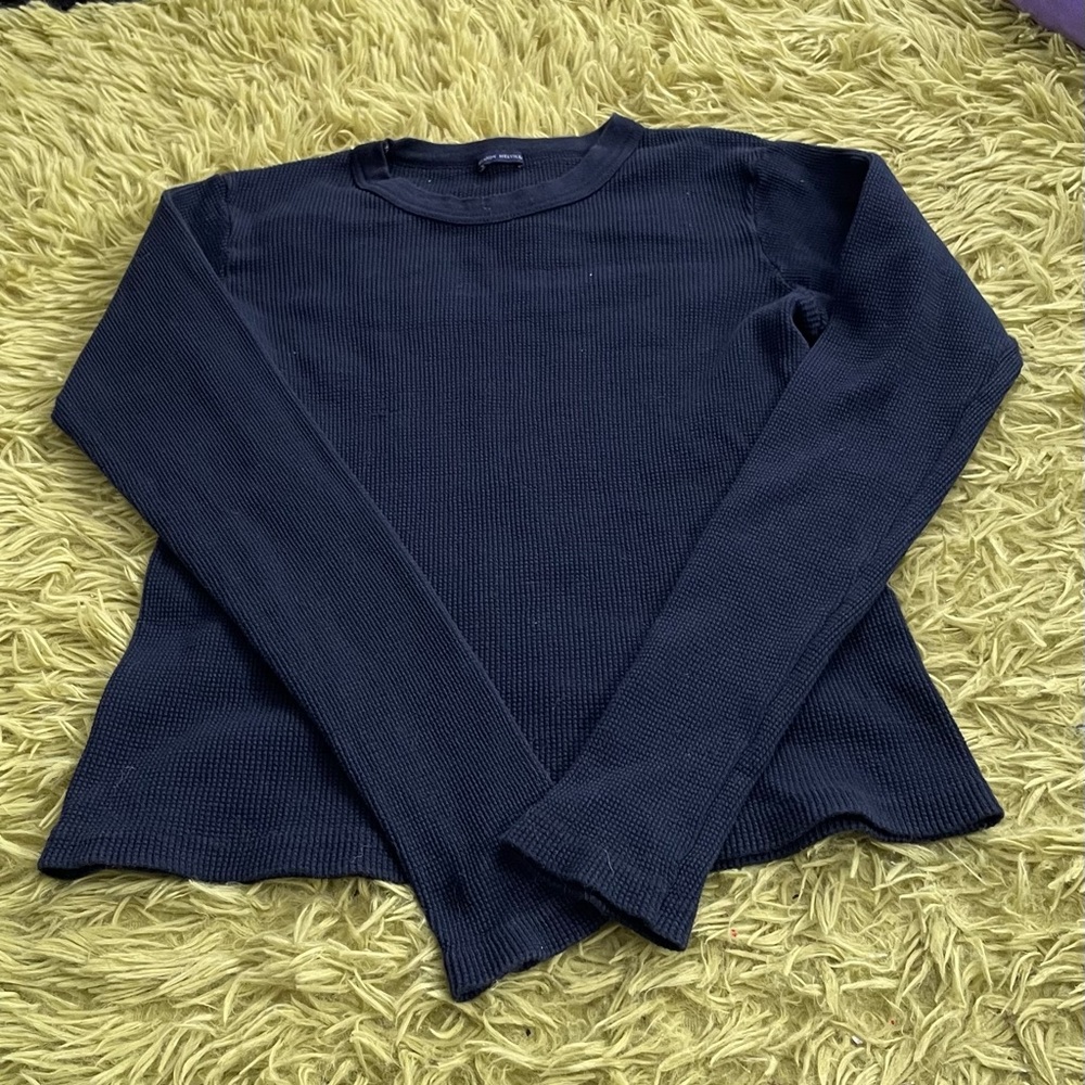 NWOT Navy Blue Tori Long Sleeve Thermal Top